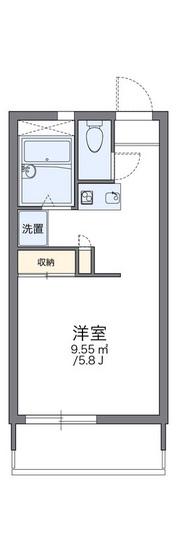 レオパレスラピュタ(1K/2階)の間取り写真