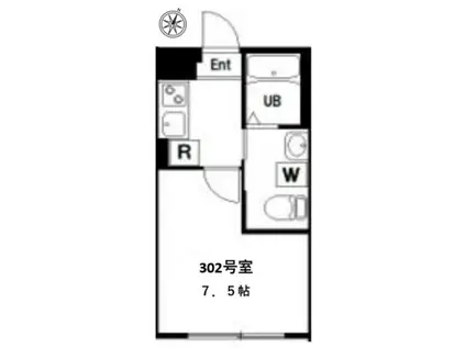 BLOOM TOWER NISHISHINJUKU(1K/3階)の間取り写真