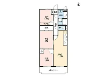 ライオンズマンション三郷第3(2SLDK/5階)の間取り写真