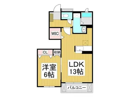 メゾン・アルモニーA(1LDK/1階)の間取り写真