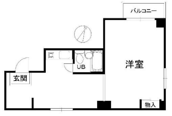 サンパレス21六甲I(ワンルーム/3階)の間取り写真