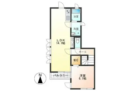 フルールハイツ(1LDK/2階)の間取り写真