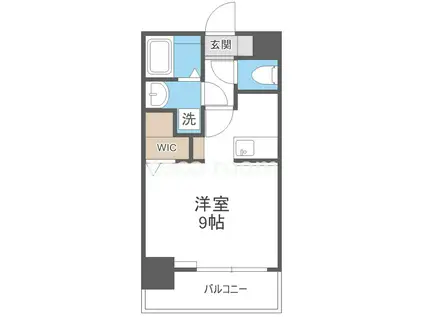 ツバサ西梅田グロリエ(ワンルーム/8階)の間取り写真