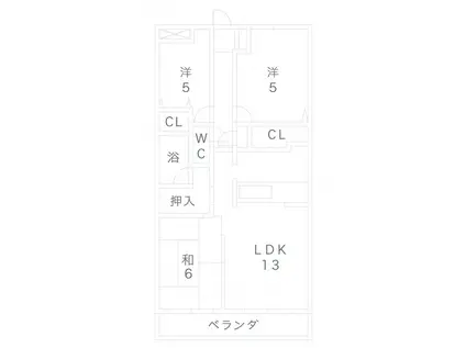 レジデンス柏(3LDK/3階)の間取り写真