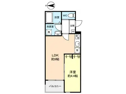 GRADUS八千代中央II(1LDK/3階)の間取り写真