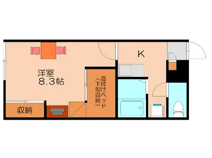 レオパレス外屋敷(1K/2階)の間取り写真