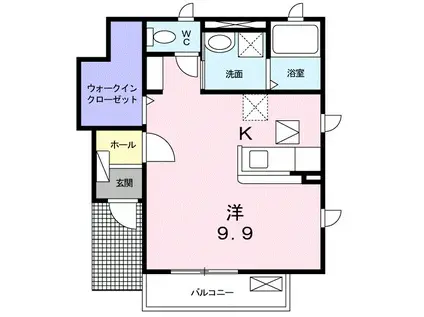 メゾン バルーンフラワー(1K/1階)の間取り写真