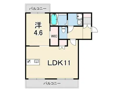 MICA ELENO(1LDK/3階)の間取り写真