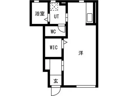 グラシアス(1K/1階)の間取り写真