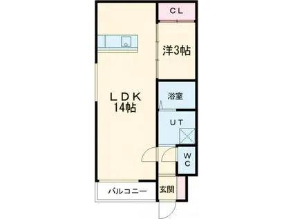 マリアロッソ弥富ウエスト(1LDK/2階)の間取り写真