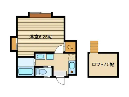 アディーナ(1K/1階)の間取り写真