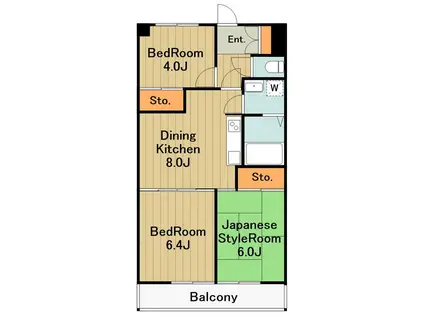 ウィンベルコーラス相模原第2(3DK/5階)の間取り写真