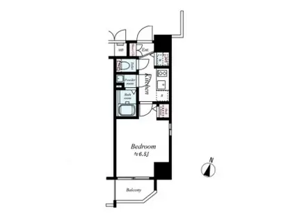 エスリード難波セントラル(1K/4階)の間取り写真