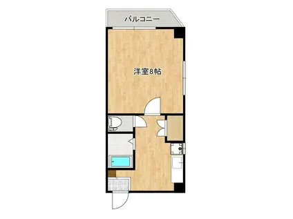 ソラリア下荒田(1K/2階)の間取り写真