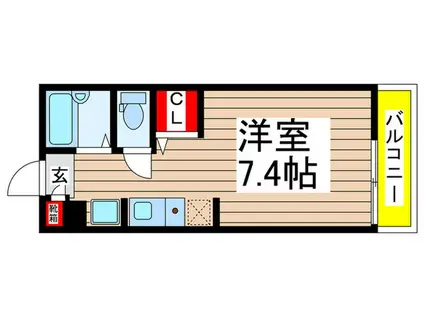 パークグランド天台(ワンルーム/3階)の間取り写真