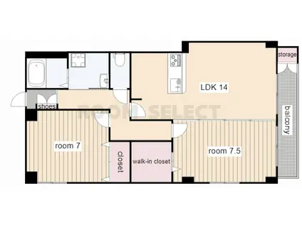 インターシティ城西(2LDK/3階)の間取り写真