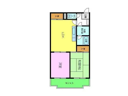 サニーコート中百舌鳥(2LDK/3階)の間取り写真