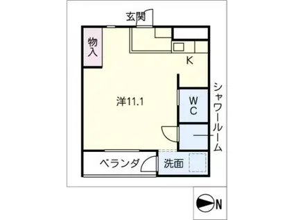 NUTS IMAIKE(ワンルーム/4階)の間取り写真