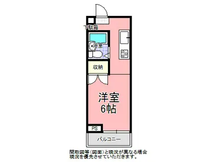 ラ・ポール I(ワンルーム/1階)の間取り写真