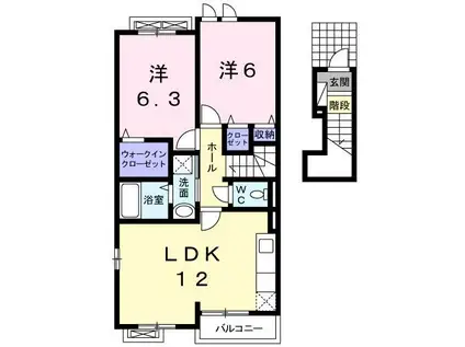 ハイツ・NAO(2LDK/2階)の間取り写真