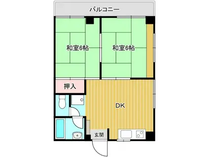 常盤ビル(2DK/3階)の間取り写真