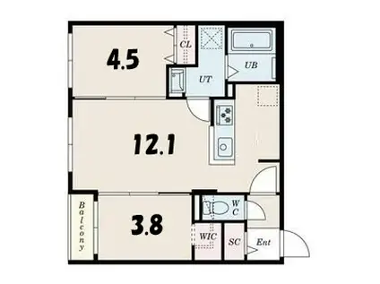 S-RESIDENCE南郷サウス(2LDK/4階)の間取り写真