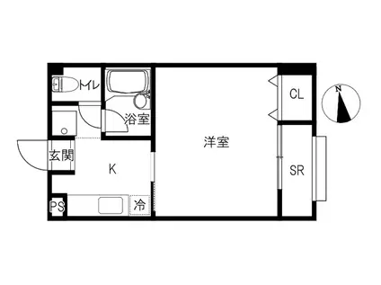 OTビル(1K/2階)の間取り写真