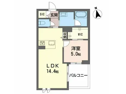 シャーメゾン ルモラ(1LDK/3階)の間取り写真