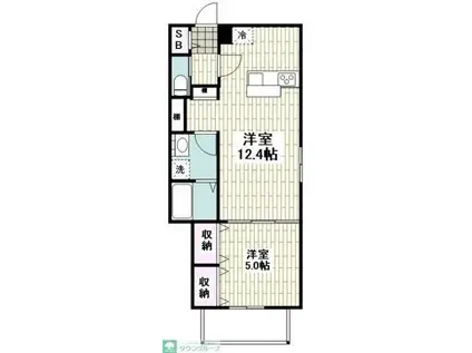 VERTE AILE(1LDK/1階)の間取り写真