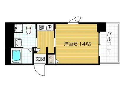 ABITARENANIWAINARI(1K/2階)の間取り写真