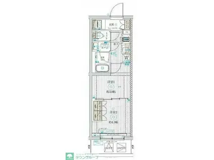 GENOVIA世田谷桜(2K/1階)の間取り写真