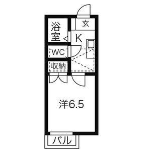 パルテネール ヒロ(1K/1階)の間取り写真