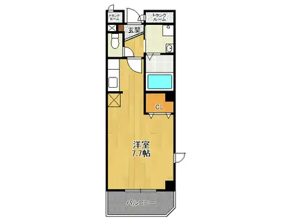 コンフォート宝塚(ワンルーム/3階)の間取り写真