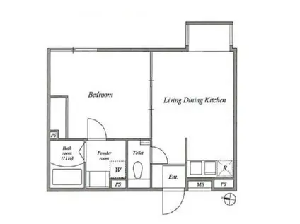 LEGALAND 下北沢(1LDK/4階)の間取り写真