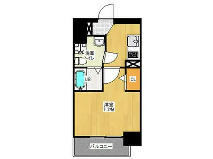 LIVIAZ NAMBA LUCE(1K/8階)の間取り写真