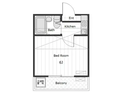 アートパレス日進NO2(1K/2階)の間取り写真