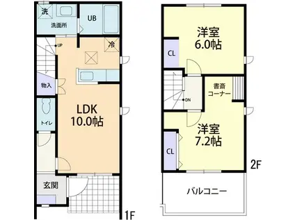 シンフォニア A(2LDK/1階)の間取り写真