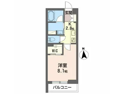 キャピターレ(1K/3階)の間取り写真