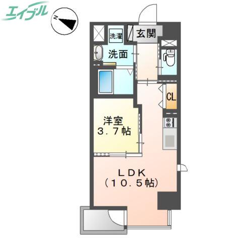 キアーズIII(1LDK/2階)の間取り写真