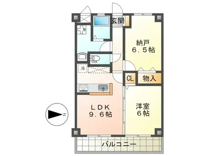 ISグランデ寺町(1SLDK/9階)の間取り写真