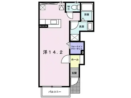 エステート佑(ワンルーム/1階)の間取り写真