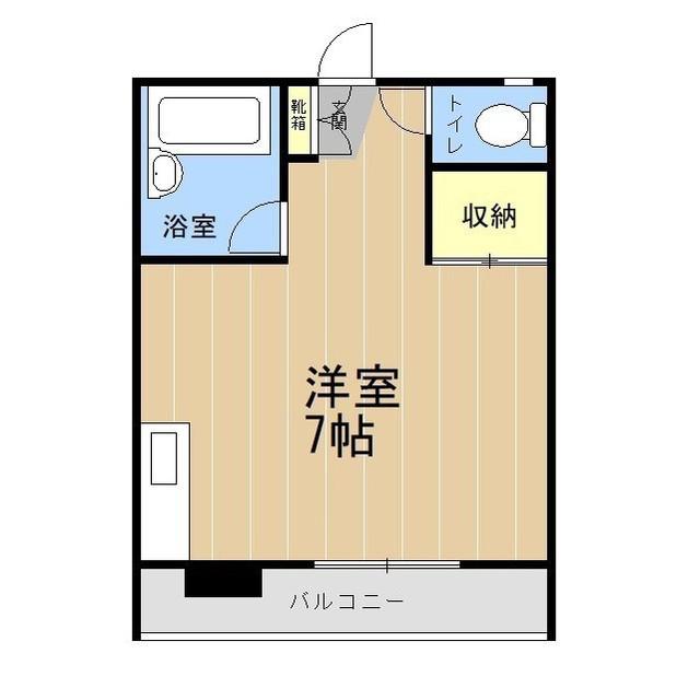 ＪＲ豊肥本線 水前寺駅 徒歩6分 3階建 築37年(ワンルーム/3階)の間取り写真