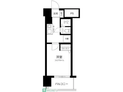 越前堀永谷マンション(ワンルーム/4階)の間取り写真