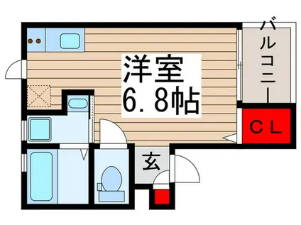 ラプラージュ常盤平(ワンルーム/3階)の間取り写真