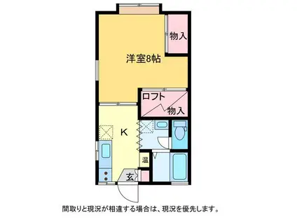 アコーダンス松田(1K/1階)の間取り写真