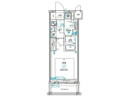 LEA横濱ポートサイド(1K/3階)の間取り写真