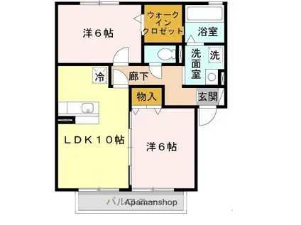 リラ ファルチェ(2LDK/2階)の間取り写真