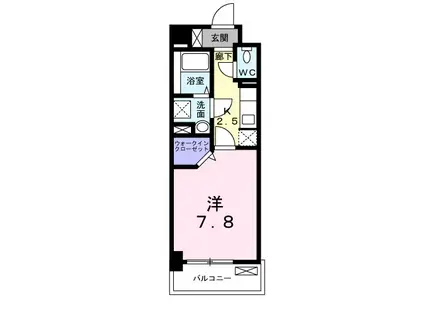 ニューレジデンス穴生(1K/4階)の間取り写真