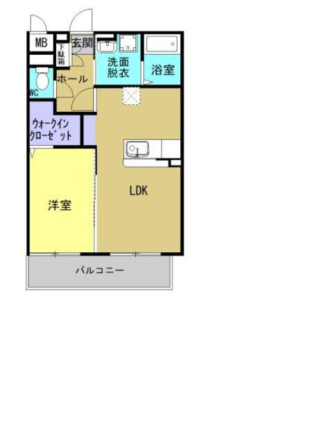 プレジャー希(1LDK/2階)の間取り写真
