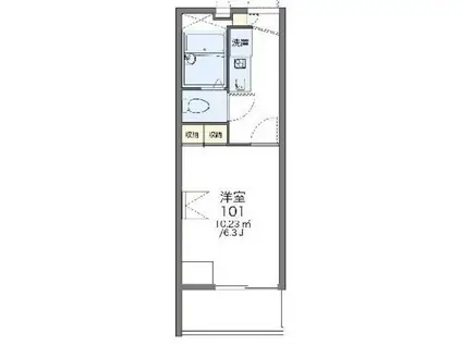 レオパレス光が丘(1K/3階)の間取り写真